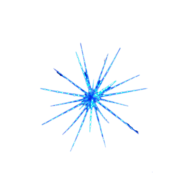 Samland 160 LED Blast Ice Star Ball Christmas Light Decoration in Blue & White main image 0