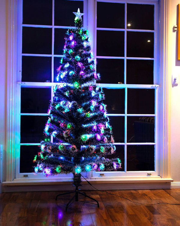 Samland 180cm Height Optic Fibre Snowy Christmas Tree with LED Light