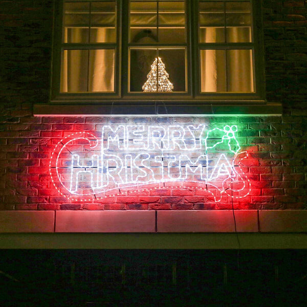 Samland Giant LED Merry Christmas Light Sign in 200x80cm