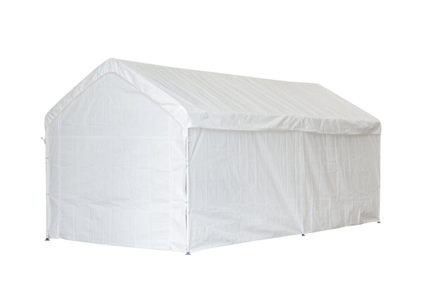 Samland Carport Wall for 10x20 ft Garage Shelter Canopy (PGS1107WALL) - White Wall Accessory Only